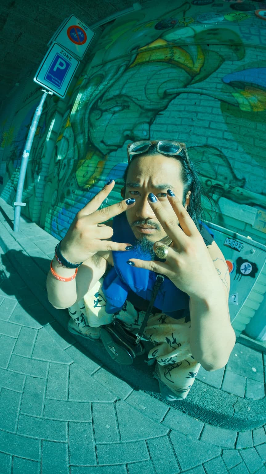 DUKEZ fisheye blue teal streetwear