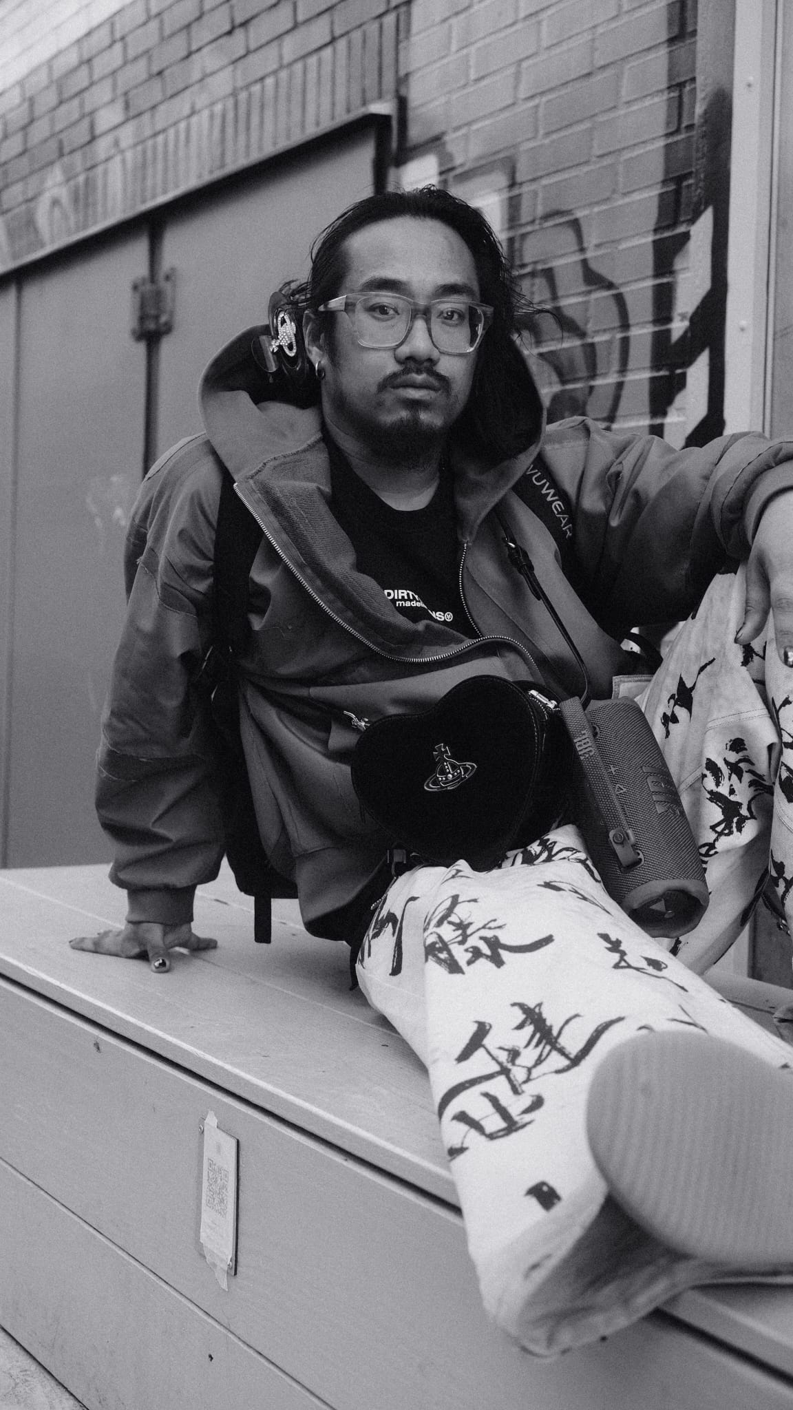 DUKEZ Vivienne Westwood orb editorial monochrome